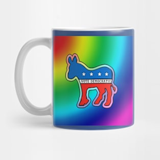 VOTE DEMOCRATIC - DEMOCRAT DONKEY MASCOT EQUALITY LGBT Mug